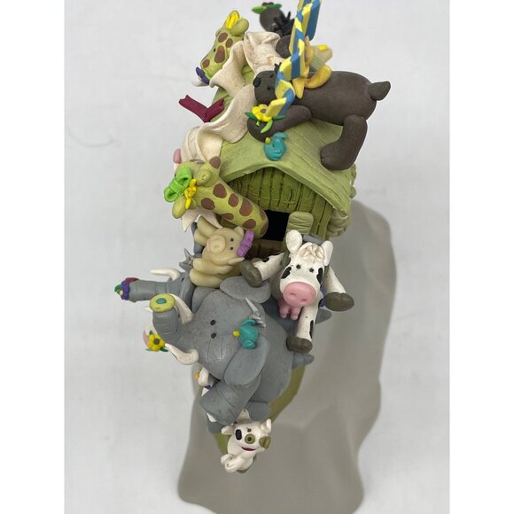 1999 Elayne Watrus Noah’s Ark Clay Sculpture Original Box - Picture 8 of 15